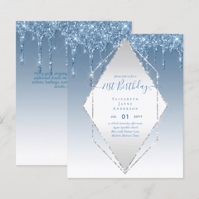 Invento de Glamor com Glitter Glitter de Drivers d (Frente/Verso)