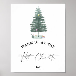 Inverno aquecido no Poster do bar de chocolate que