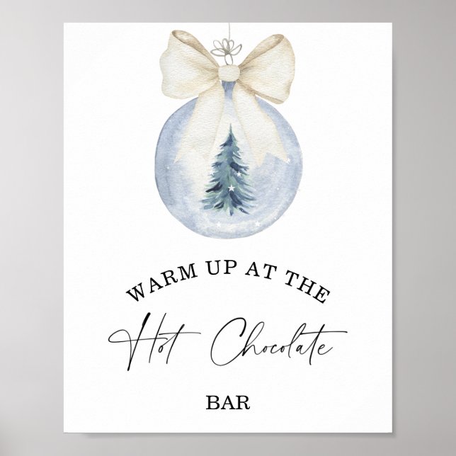 Inverno aquecido no Poster do bar de chocolate que (Frente)