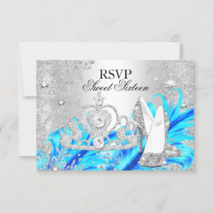 Inverno Brilho Floco de Neve Azul Doce 16 RSVP