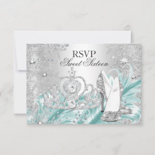 Inverno Brilho Floco de Neve Azul Doce 16 RSVP