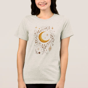 Inverno Celestial Místico   Lua e Dourado Fantasia