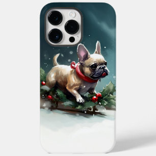 Inverno de Natal do Buldogue Francês