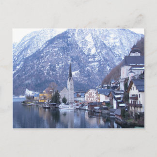 INVERNO do cartão de HALLSTATT ÁUSTRIA