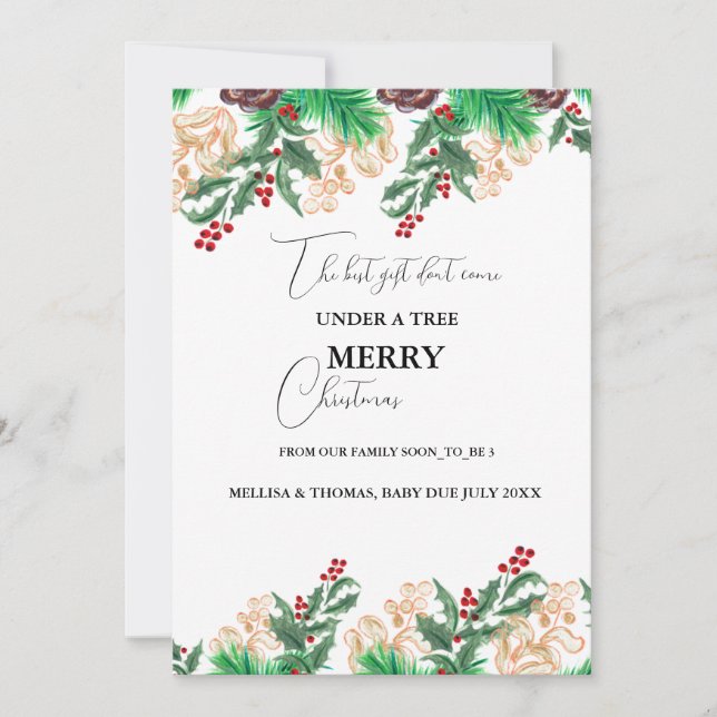 Inverno em breve será o anúncio da gravidez (Frente)