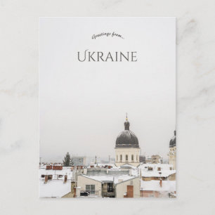 Inverno em Lviv Ucrânia Cartão Postal