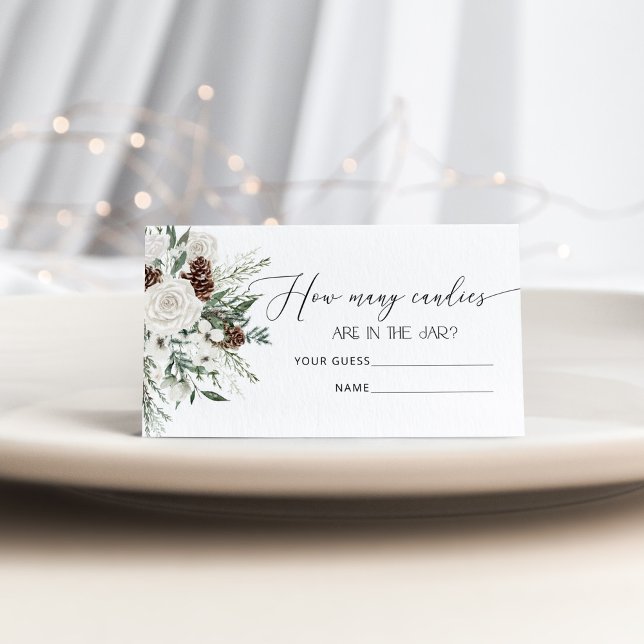 Inverno Evergreen adivinha quantos cartões (Criador carregado)