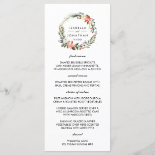 Inverno Místico Menu de casamento