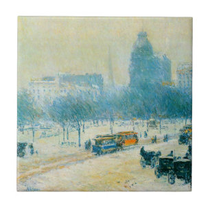 Inverno na Union Square por Frederick Childe Hassa