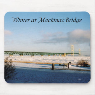 Inverno no mousepad da ponte de Mackinac
