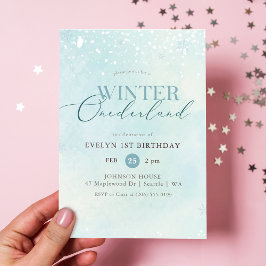 Inverno Onederland Convite de 1º Aniversário Bebê