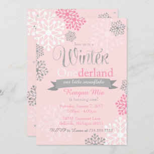 Inverno Onederland - Convite para Lata Rosa
