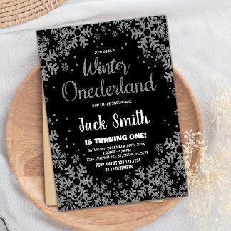 Inverno OneDerland Convites Black Silver