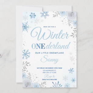 Inverno ONEderland Floco de Neve Azul 1º Convite