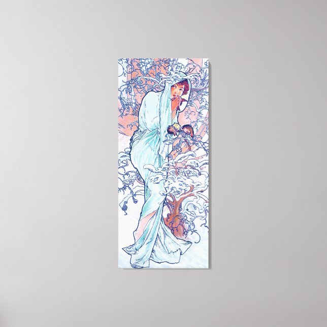 Inverno (quatro assentos), Alphonse Mucha Canvas P (Frente)