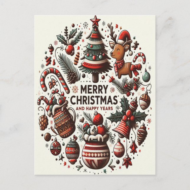 Inverno repleto Desejo em Cartão Festivo (Frente)