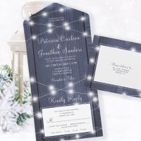Inverno russo todo em um rsvp de casamento