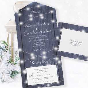 Inverno russo todo em um rsvp de casamento