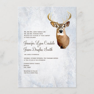 Inverno Snow Camo Caçando Convites Para Casamento