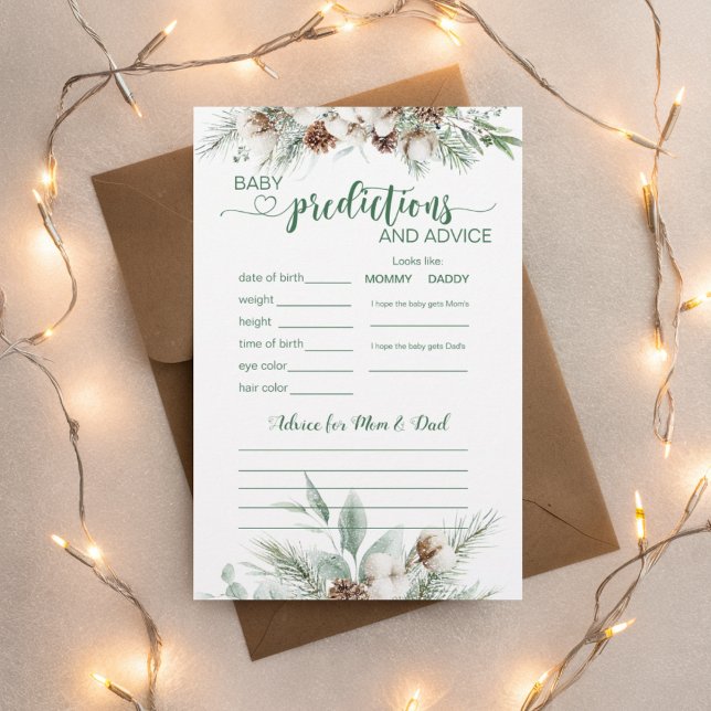 Inverno verde Bebê Previsão e Cartões de Aconselha (Criador carregado)