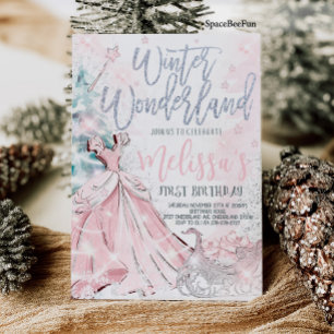 Inverno Wonderland Convite Floco de Neve Primeiro