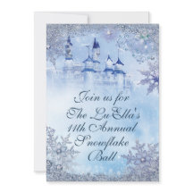 Inverno Wonderland Snowflake - Convites à Bola