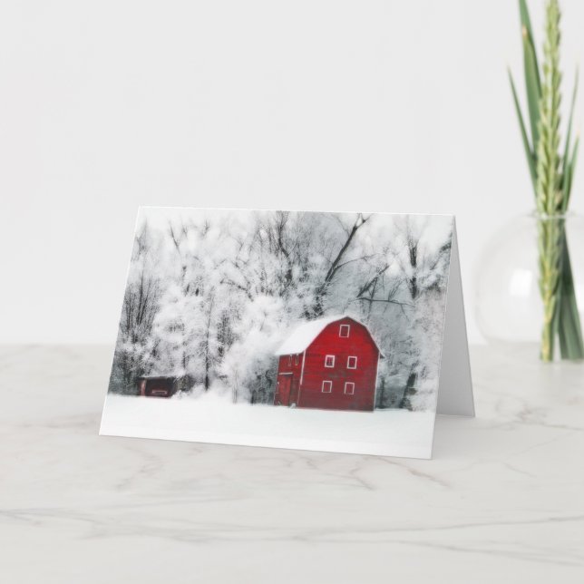 Invernos de campo, cartões de Natal (Frente)