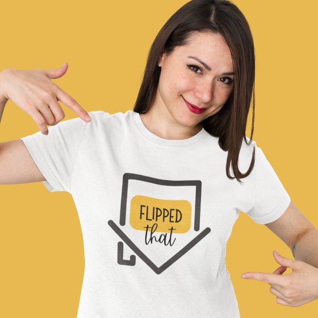 Inverteu Aquela Camisa De T-Blenda Tripla. (This fun, "Flipped that" house tri-blend t-shirt would make the perfect gift! )