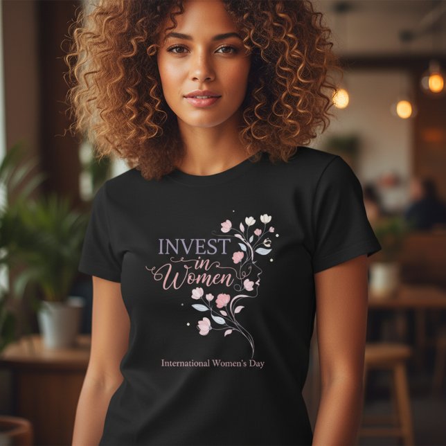 Invest in Women Floral Silhouette Women’s Day (Criador carregado)