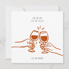 Invitation à trinquer - anniversaire