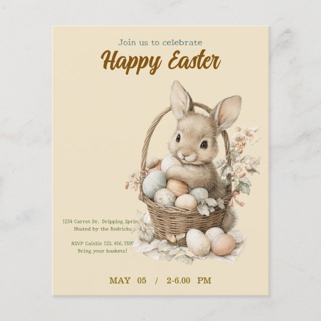 invitation to Easter with Peter Rabbit (Frente)
