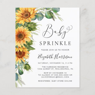 Invite o Suspiro de Bebê Sunflower Eucalyptus