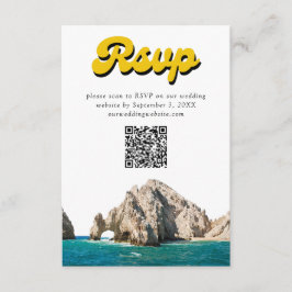 Invólucro de código QR de RSVP de Retro de Convite