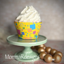 Invólucro do Cupcake de retro do funk, invólucro a