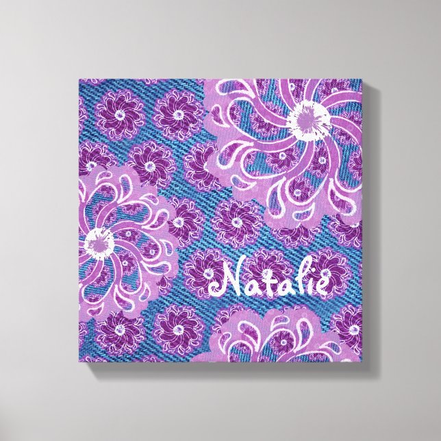 Invólucro quadrado de canvas de Flor & Defeito (Frente)