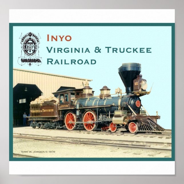 Inyo- Virginia e Truckee Railroad impressão (Frente)