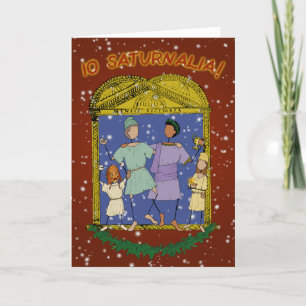 Io Saturnalia! Cartão de Anúncio Folha Dupla