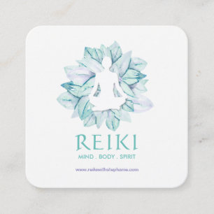 Ioga e cartões de visitas de Reiki