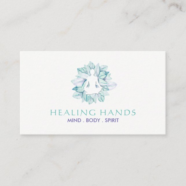 Ioga e cartões de visitas de Reiki (Frente)