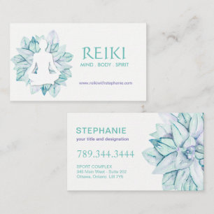 Ioga e cartões de visitas de Reiki