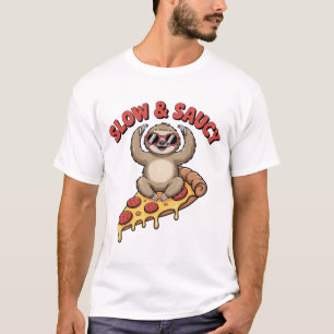 Ioga Lento e Saboroso Camisa de Preguiça Engraçada