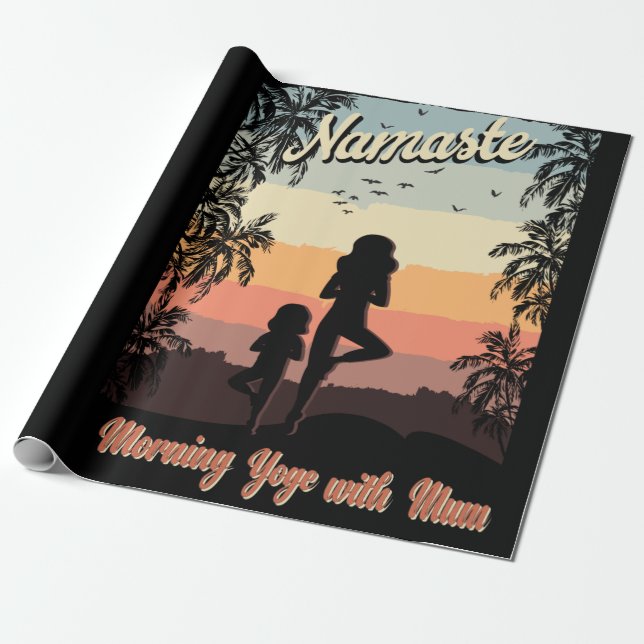 ioga matinal com papel de embrulho de mãe (Desenrolado)