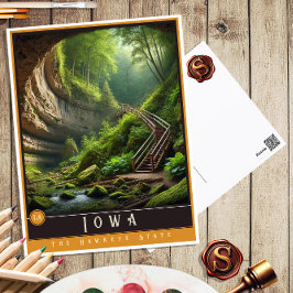 Iowa | Cartão postal de Estado Hiperrealista
