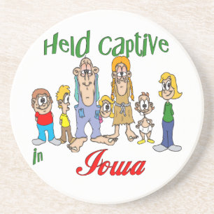 Iowa Funny Trailer Park Sandstone Porta copos