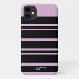 iPhone 11 Capa de telefone para portáteis preta e rosa