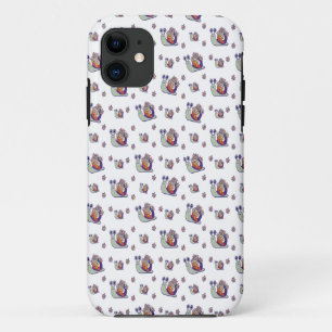 iPhone 11 Padrão Divertido para Capa de Celular com Caracóis