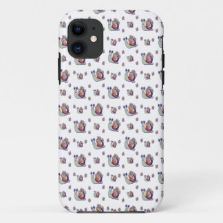 iPhone 11 Padrão Divertido para Capa de Celular com Caracóis