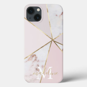 iPhone 13 Geométrico com Blush de Rosa Dourado Gir