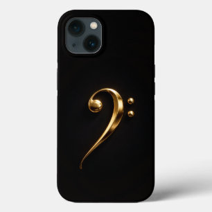 iPhone 13 Preto 4 Luxe, Clave de Sol Dourada