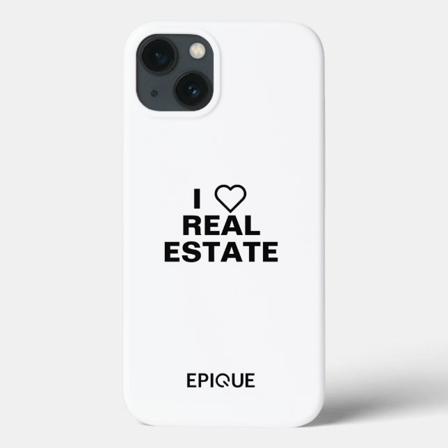 iPhone 13 White Case - I Heart Real Estate (Verso)